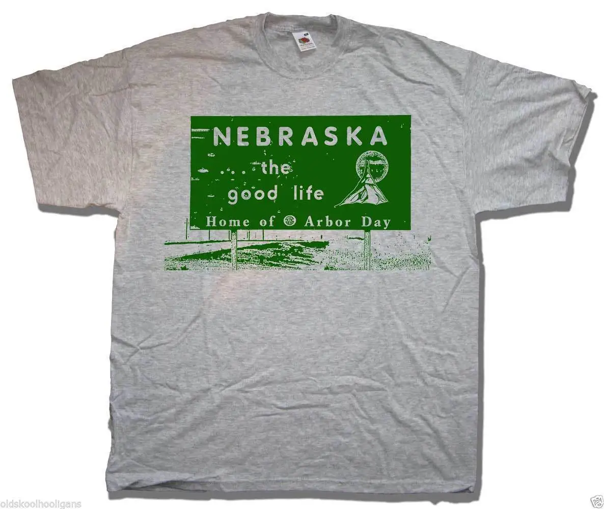 

NEBRASKA STATE SIGN T SHIRT INSPIRED BY SPRINGSTEEN AN OLD SKOOL HOOLIGANS ORIG Fashion Style Men Tee,custom printed tshirt