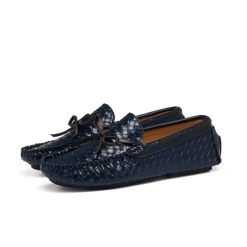 Slip On Mocassins Occasionnels De Mode Marque Conduite Cuir Hommes Peas Audorci Black Appartements bule Daim Mâle Chaussures En xSU1g