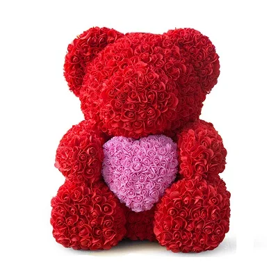 Подарочная коробка с розовым медведем, украшение для свадебной вечеринки, подарок на день Святого Валентина, милый мультфильм, супер девушка, подарок для ребенка, подарок с медведем