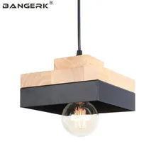 Loft Style Industrial Decor LED Pendant Light Modern Iron Wood Pendant Lamp Dining Room Hanglamp Home Lighting Fixtures simple loft style modern led pendant light fixtures dining room wood droplight japanese single head hanging lamp home lighting