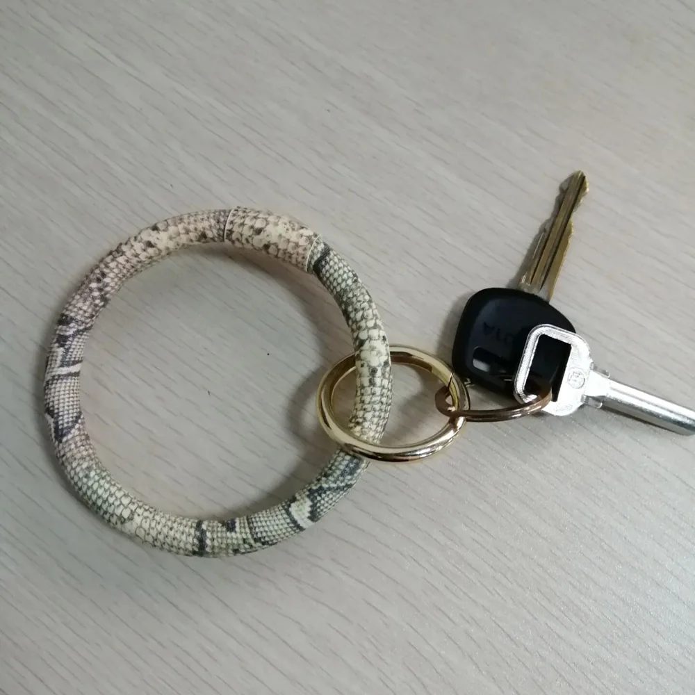 

Snake Round Bracelet Keychain Wholesale Blanks Python Keychain Clip Leopard Cactus Bag Charm Gift DOM1061254