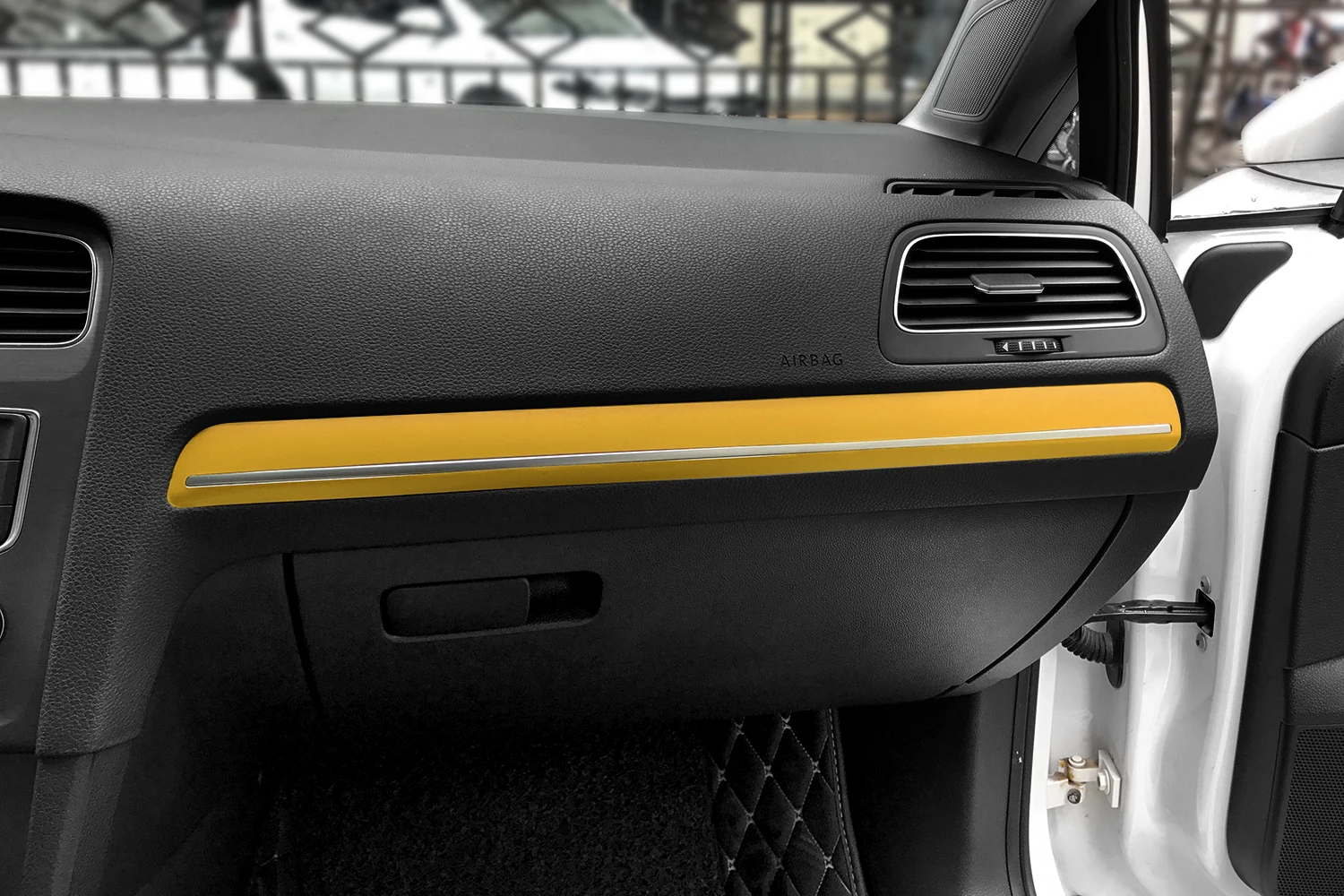 Бардачок хромированная отделка цветная защитная пленка из углеродного волокна наклейка для автомобиля для Volkswagen VW Golf 7 MK7 аксессуары - Название цвета: ice matt gold