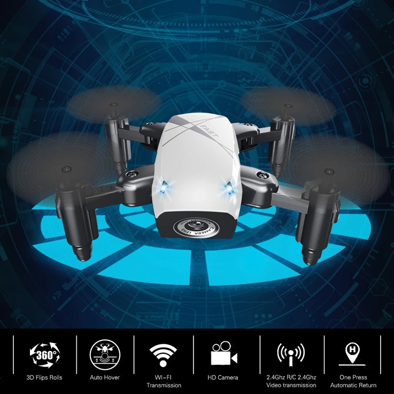 

Professional Quadcopter Plastic 8 Channels Multifunction Drone With HD Camera Foldable 2 Color Choice RC Drone Toy For Boys