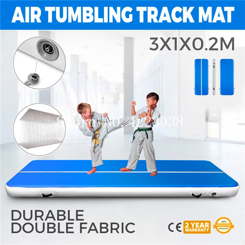 

Free Shipping 3*1*0.2m Bule Air Tumbling Track Gymnastics Cheer leading Inflatable Mat air track