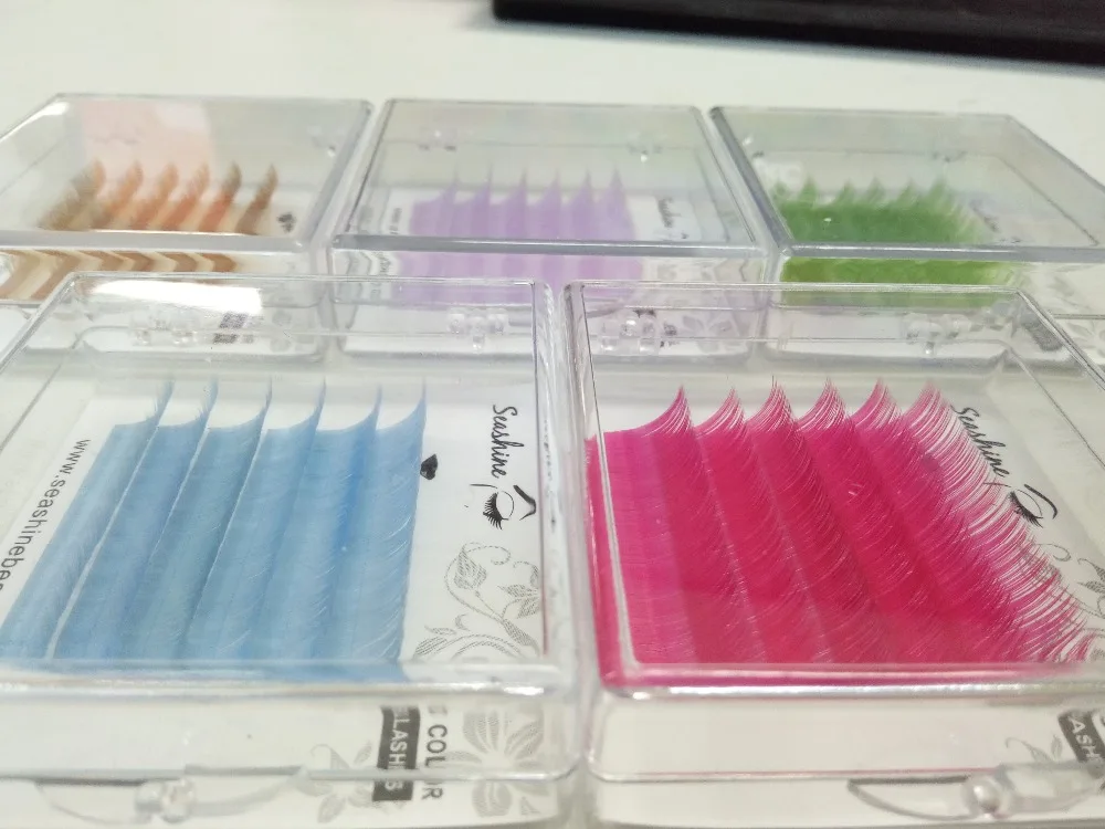 

Colorful Eyelash 5 Colors Natural Long Individual Lashes Colored Eyelash Extension high quality makeup tools