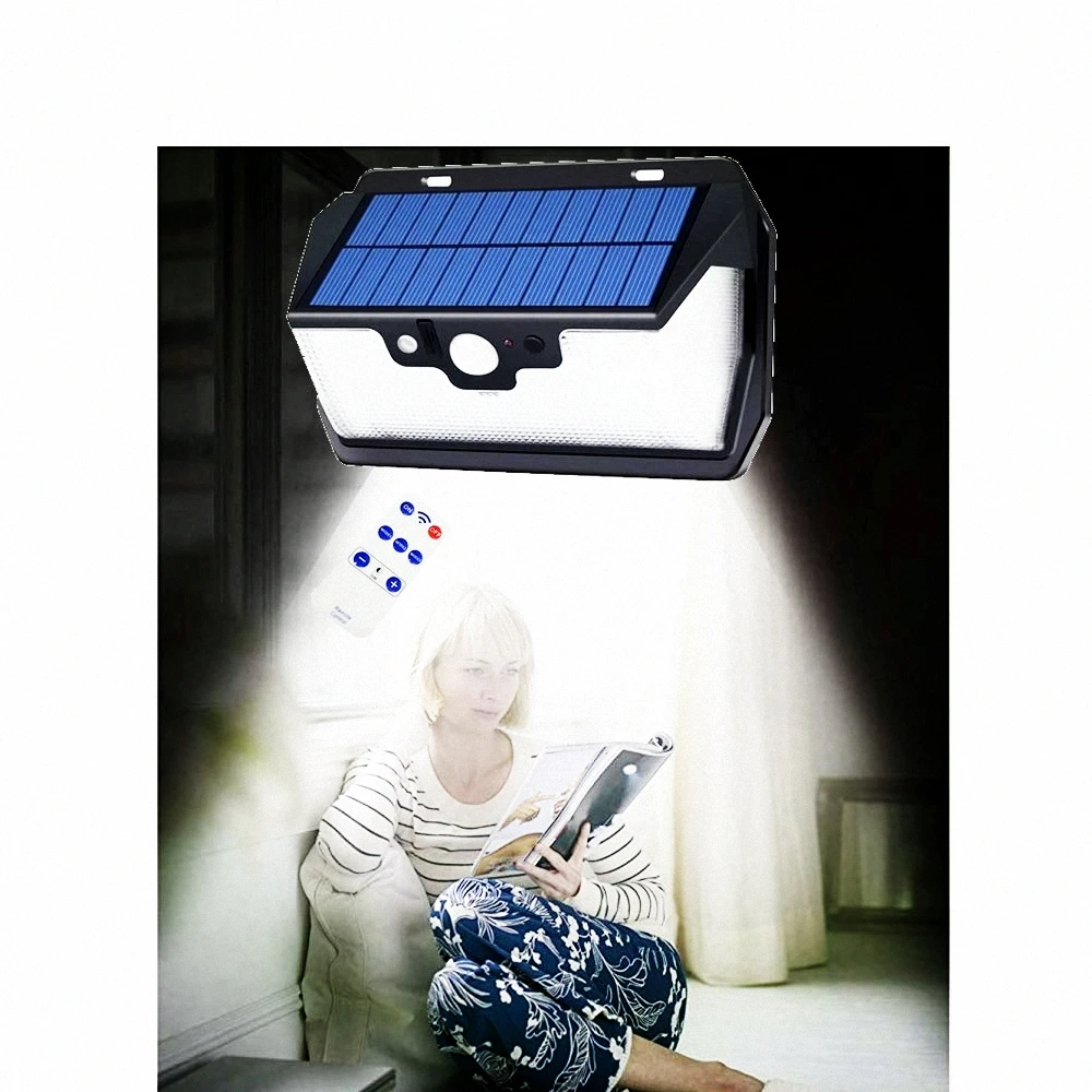 

55 leds Solar light remote control radar 3 side lighting usb port Solar lamp Outdoor Garden Yard garage patio fence waterproof s
