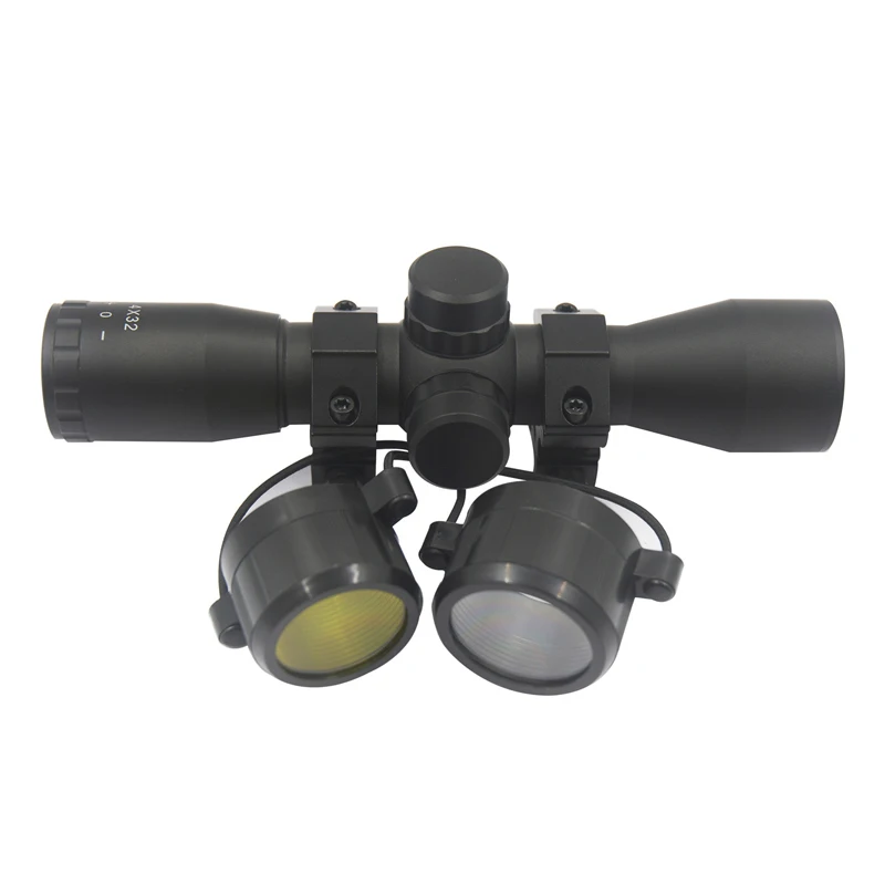 DDartsGO 4X32 التقاطع البصرية البصر قناص نطاق في الهواء الطلق الصيد Riflescope التكتيكية بندقية Riflescope With11/20 مللي متر السكك الحديدية جبل