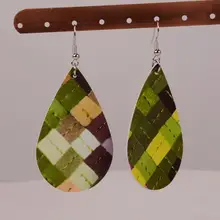 

2018 Nuevo Leather Earring Color of The Same Color System PU Pendientes Joyas Moda Pendientes Grandes al por Mayor Accessory