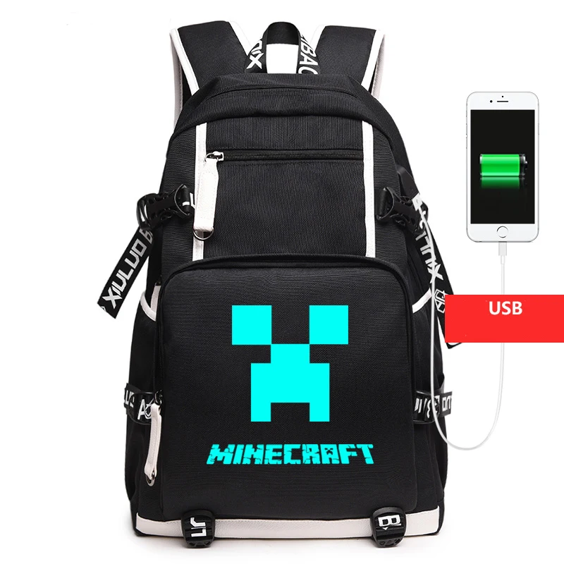 Для Minecraft световой школьная сумка унисекс начальной и средней школы игры вокруг