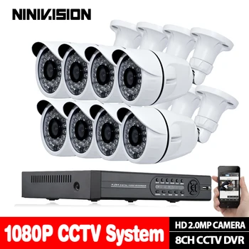 

Home 8CH CCTV System 1080P DVR 8PCS 2.0MP IR Weatherproof Outdoor Video Surveillance Home Security Camera System 8CH DVR Kit