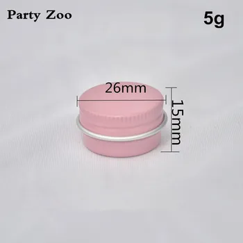 

500 X High Quality Mini 5g Empty Aluminum Cosmetic Storage Jars Cream Tin Packing Refillable Containers Screw Top Sample Pots
