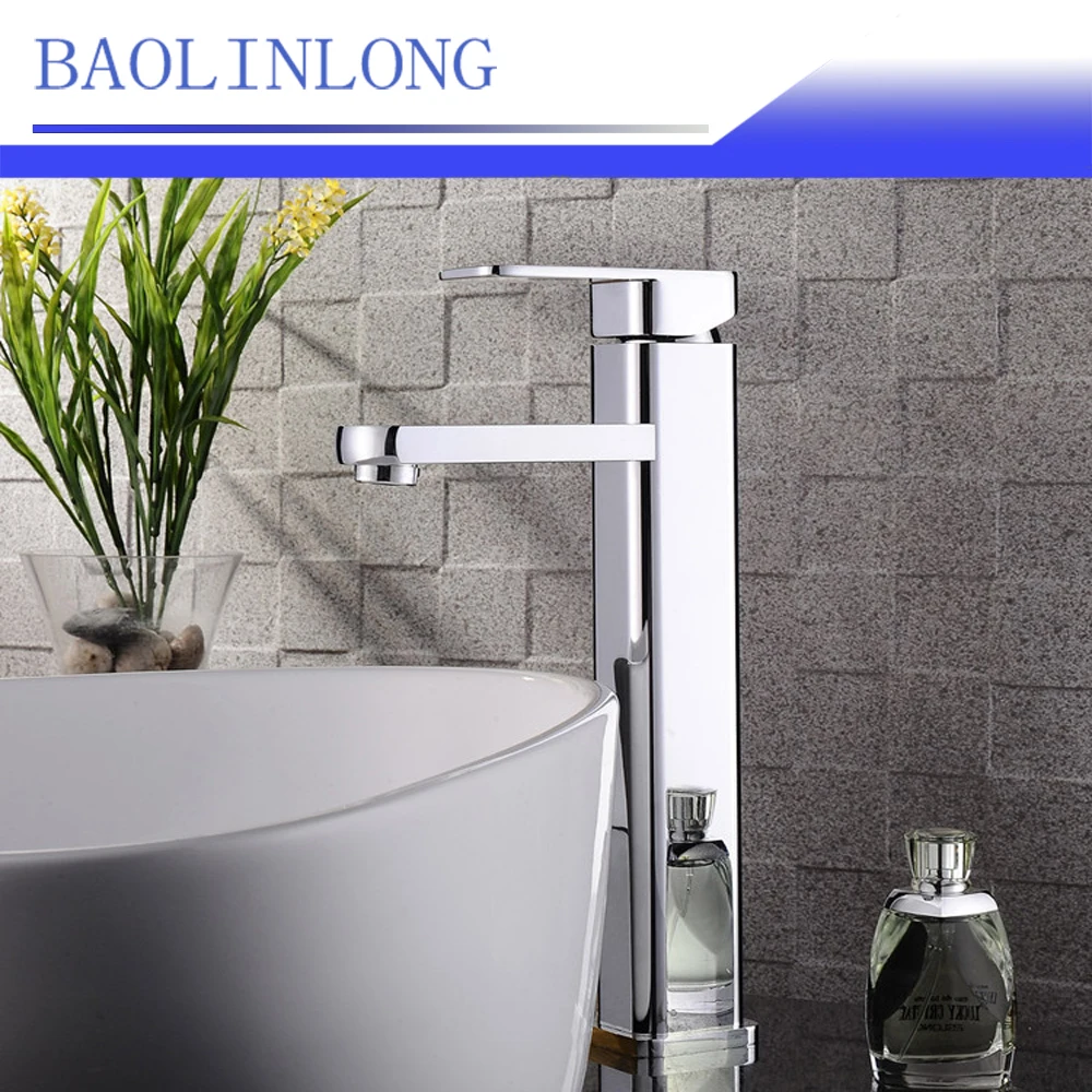 

Brass Basin Faucet Vanity Vessel Bathroom Faucet Deck Mount Sinks Mixer Tap