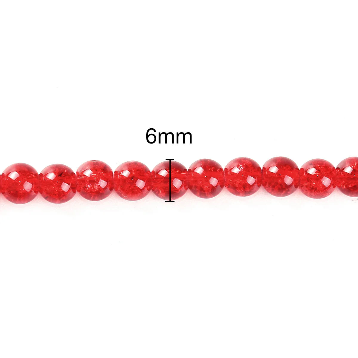 DoreenBeads 200 шт красные хрустальные стеклянные круглые бусины 6 мм фурнитура (B04185)