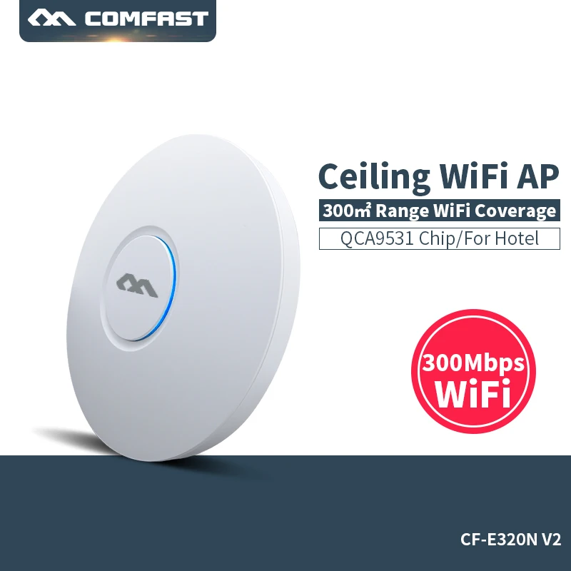 

Wireless ceiling AP 300Mbps wireless indoor AP wifi router 2.4Ghz business Wifi marketing system AP Support openWRT CF-E320N-V2