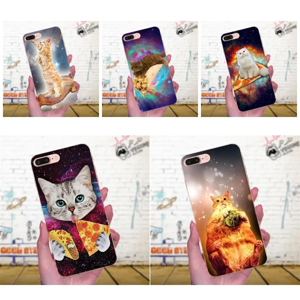 

TPU Capa Case Cat Eating Pizza Good-looking For Galaxy A3 A5 A7 On5 On7 2015 2016 2017 Grand Alpha G850 Core2 Prime S2 I9082