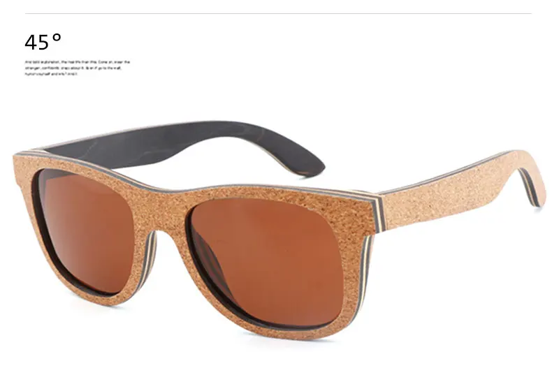 Пробковые Солнцезащитные очки женские UV400 деревянные солнцезащитные очки мужские Поляризованные солнечные ретро-очки Женские Модные Винтажные Солнцезащитные Очки
