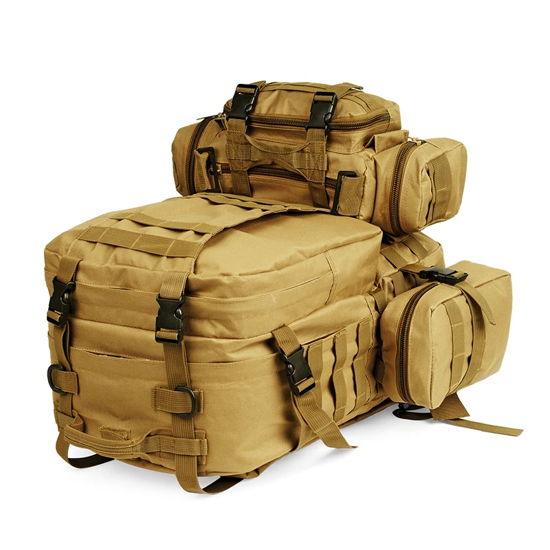 50л Тактический Военный Рюкзак Molle, армейский Водонепроницаемый 4 в 1 альпинистский рюкзак для мужчин, 600D нейлоновый походный рюкзак