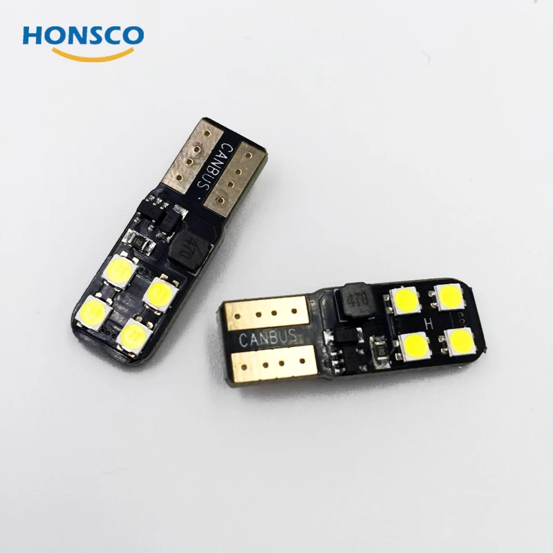 

1pc 12-24V Truck T10 LED W5W CANBUS 8 SMD 3030 Non polarity No Error 168 W5W Turn Side 3030 leds Parking Clearance Bulbs 12v