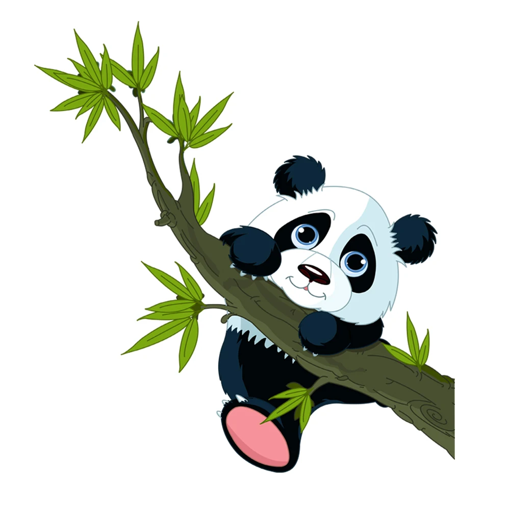 

New Car Stickers Panda Climbing The Tree Car Styling Decals Motorcycle Car Door Window Car Accessories for Auto Products