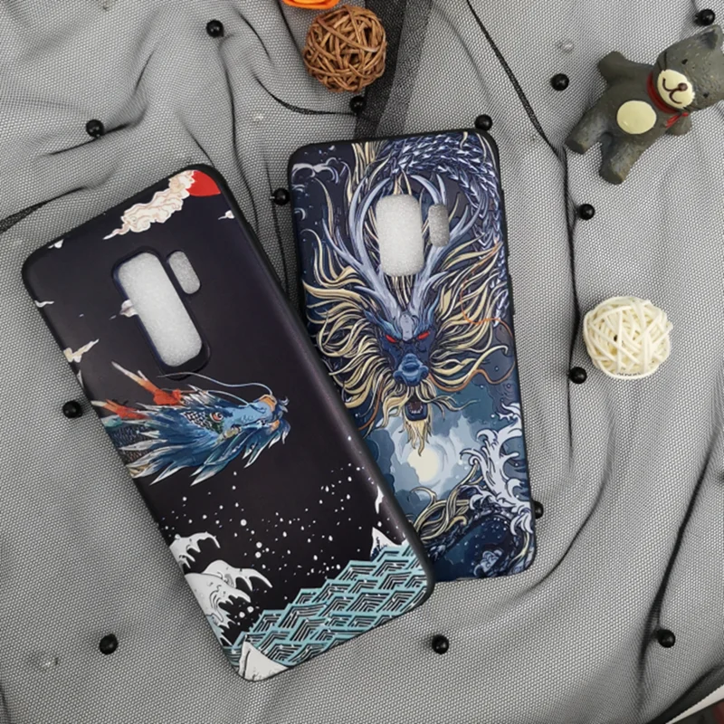

Luxury 3D Art Emboss Case For Samsung Note 9 Note 8 S9 S10 Plus Phone Cases Anime Case For Samsung Galaxy S8 Plus S8 S10