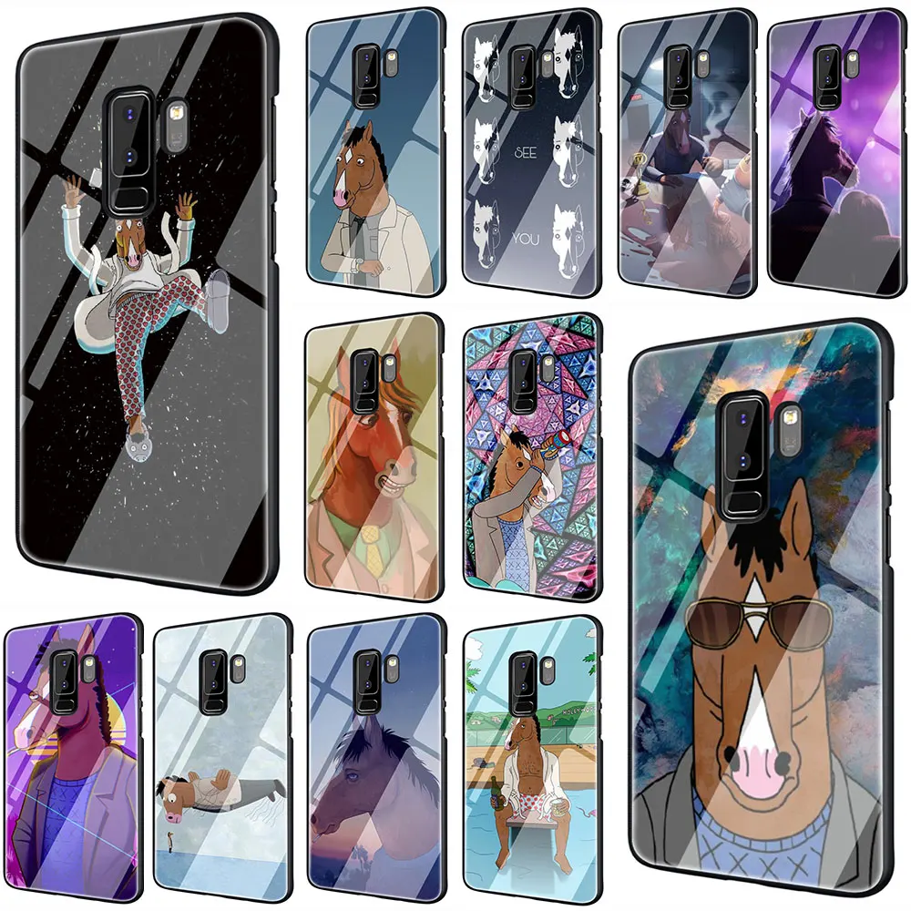 

BoJack Horseman Tempered Glass Phone Cover Case For Galaxy S7 edge S8 9 10 Plus Note 8 9 10 A10 20 30 40 50 60 70
