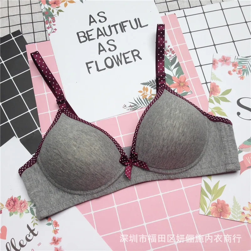 Teenage Girls Underwear Cute Girls Bra Comfortable Without Ring Small