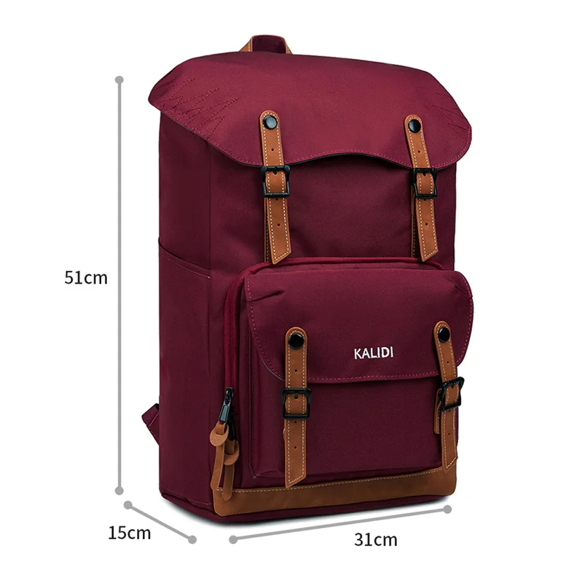 KALIDI рюкзак для путешествий для мужчин и женщин, рюкзак для ноутбука 15,6 ''17,3'', мужской Большой Вместительный ранец, туристический ранец, школьный - Цвет: Зеленый