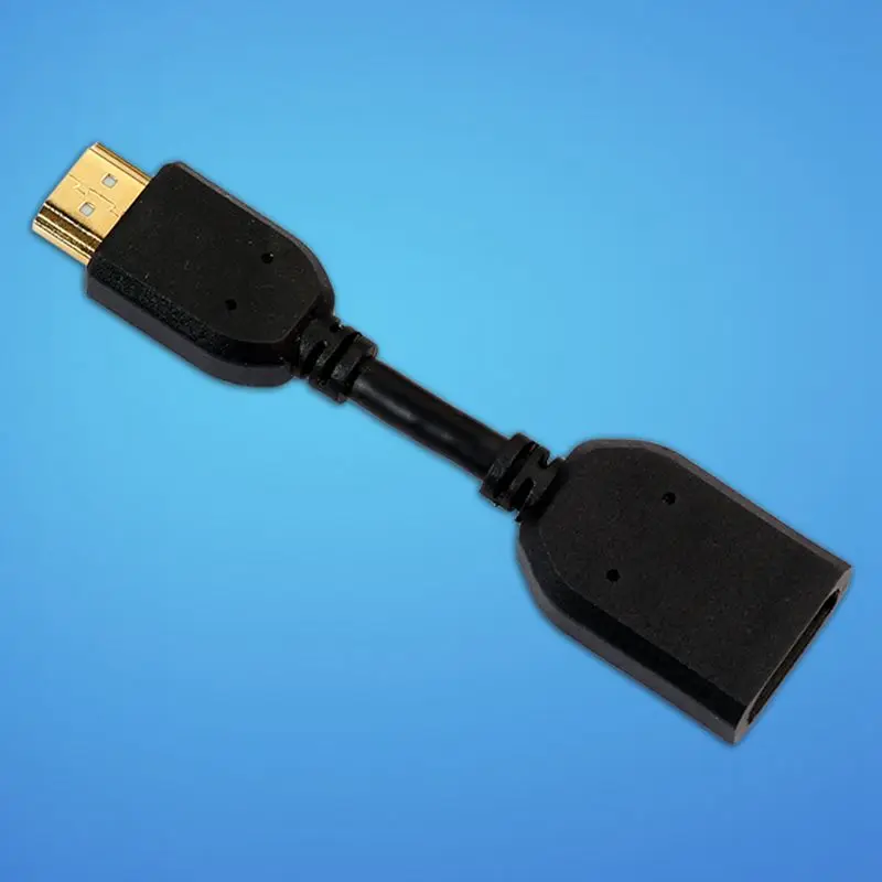 100 любой угол регулируемый поворот HDMI мужчин и женщин Поворотный адаптер конвертер Черный