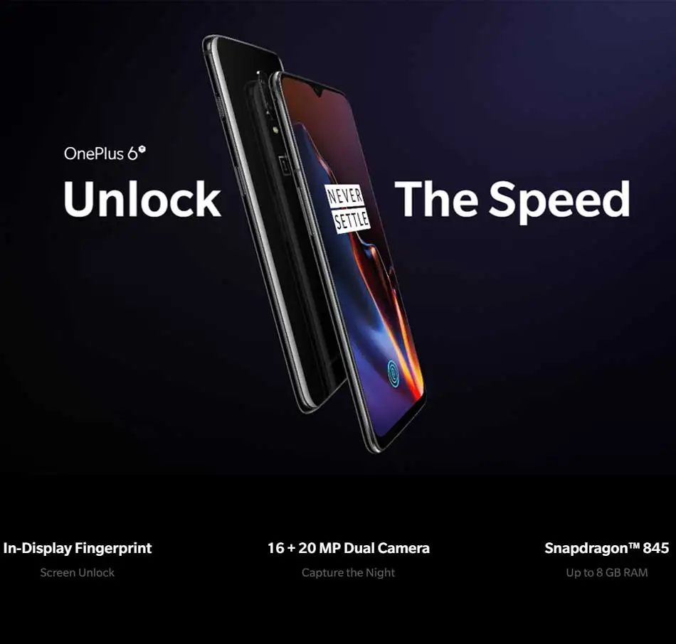 best phone in oneplus series Global Rom New Oneplus 6T 6t  Snapdragon 845 Cellphone 4G LTE 6.41'' NFC 3700mAh  20MP+16MP  Android 9.0 One Plus 6t phone best oneplus mobile phone