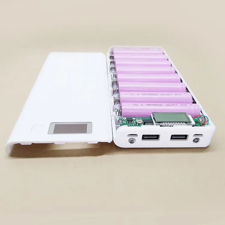 Чехол для портативного зарядного устройства большой емкости 8*18650 Коробка для аккумуляторов DIY SMD внешний аккумулятор чехол для дома с печатной платой комплект аксессуаров для Xiaomi iPhone