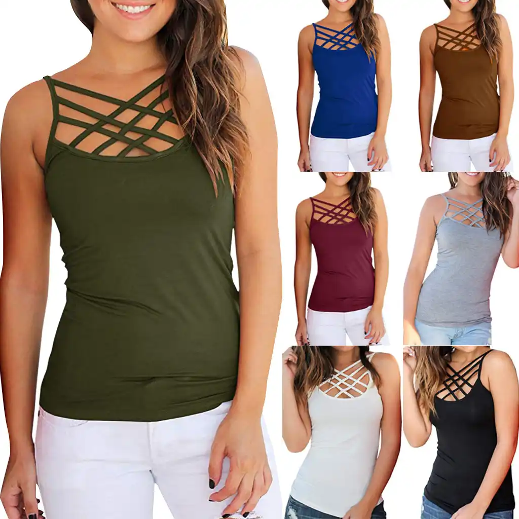 Cors/é Camiseta sin mangas Shownice para mujer