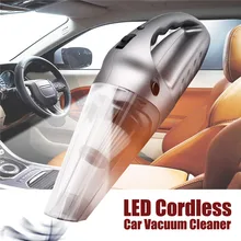 High Power 120W Cordless Vacuum Cleaner Wet&Dry Portable Rechargeable Vacuum Cleaner with LED Light for Car Home