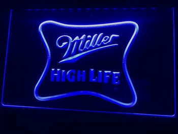 

A077 Miller High Life Beer Ad Bar Pub LED Neon Light Sign