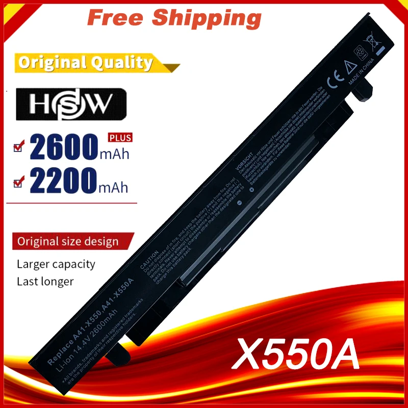 Beste A41 X550A A41 X550 batterij Voor Asus A450C A550C F450C F550C F552C K450C K550C R510C X450C X452C X550C X550CA X550CL X550CC