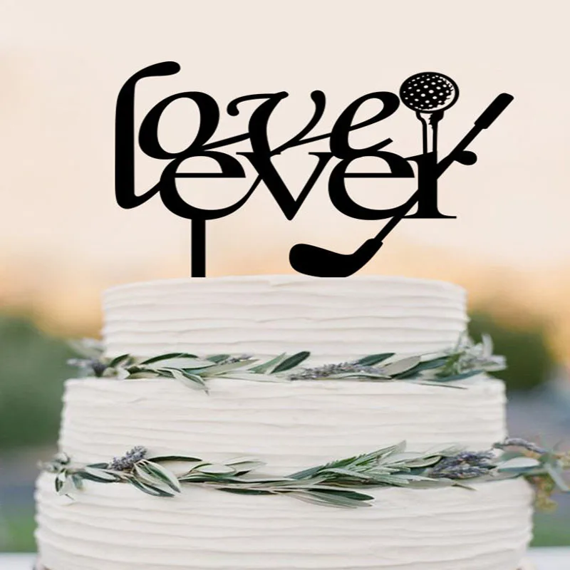 Love Ever Cake Topper Custom Golf Themed Cake Topper Cake Toppers