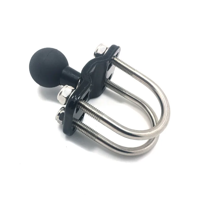

for round tube fixed Phone Holder Stand Motorcycle Bicycle Handle Bar Rail Mount Base Double U-Bolt Mounting Base w/ 1 inch Ball