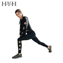 HYH HAOYIHUI женские расклешенные уличные тренировочные брюки для бега с принтом Золотой Звезды, женские шаровары, летняя одежда