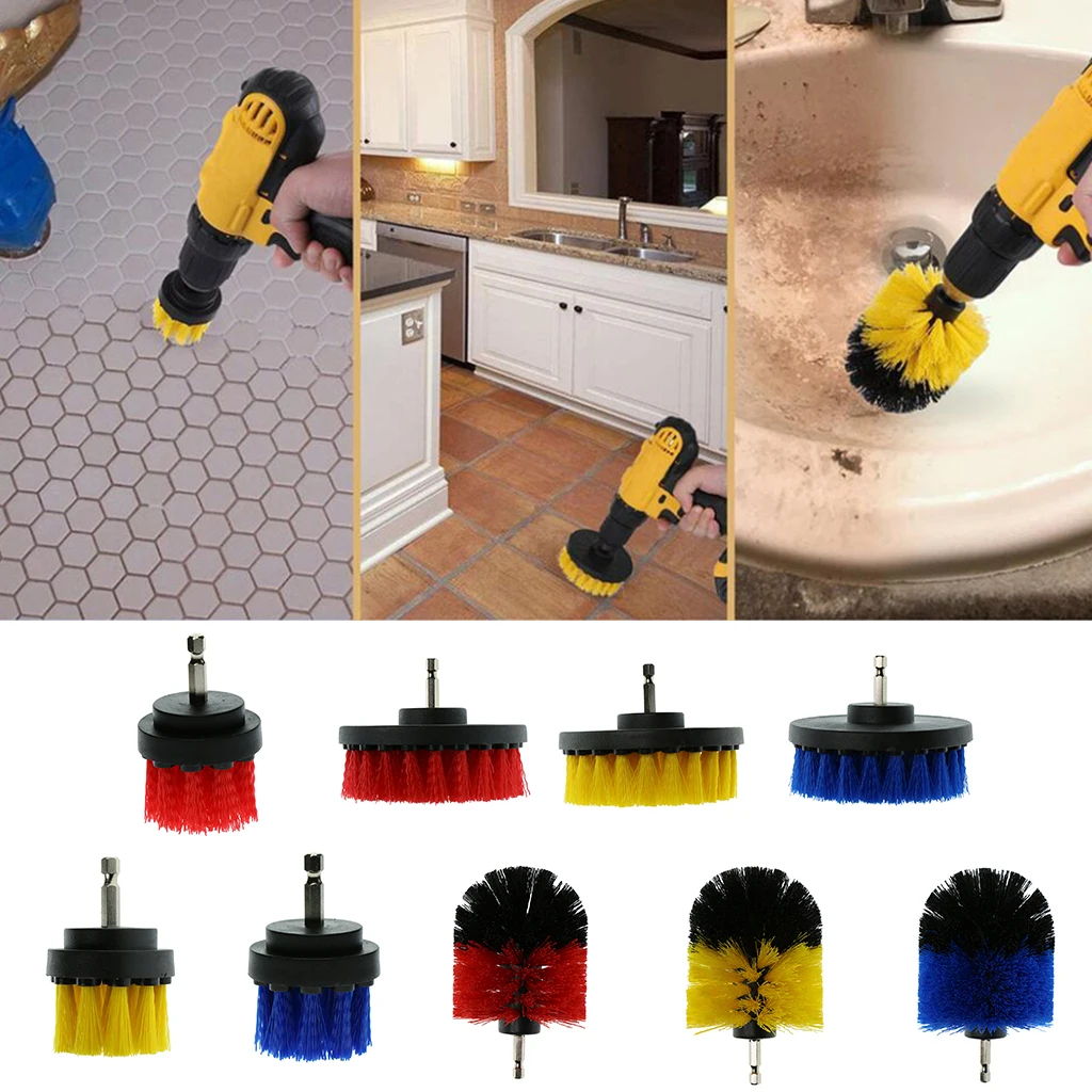 Power Brush Tile and Grout Bathroom Cleaning Scrub Brush Power Brush Drill Attachment