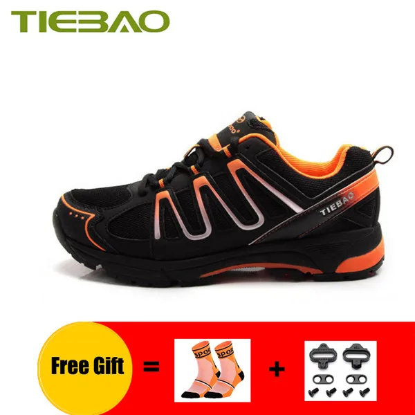 Cleats with 1285 O TIEBAO велосипедная обувь mtb sapatilha ciclismo мужские и женские дышащие кроссовки для отдыха и велоспорта самоблокирующиеся спортивные велосипедные кроссовки - Цвет: Cleats with 1285 O