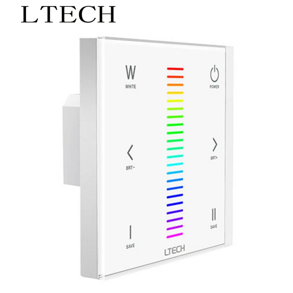 

Xnbada LTECH Wall Mount LED RGBW Controller EX4 Touch Panel AC100~240V Input 2.4GHz DMX Output For RGBW Led Strip Lights