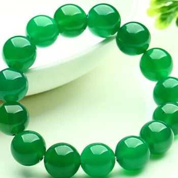 

New Green 12mm Round Beads Bracelet Adjustable