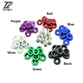 

ZD 10X Car modified screw gaskets six colors For Honda civic 2006-2011 Nissan qashqai Chevrolet cruze Ford focus 2 3 Accessories