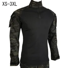 Мужская Уличная дышащая фитнес-одежда военная армейская с длинным рукавом камуфляжная тактическая футболка для охоты быстрая штурмовая рубашка XS-3XL