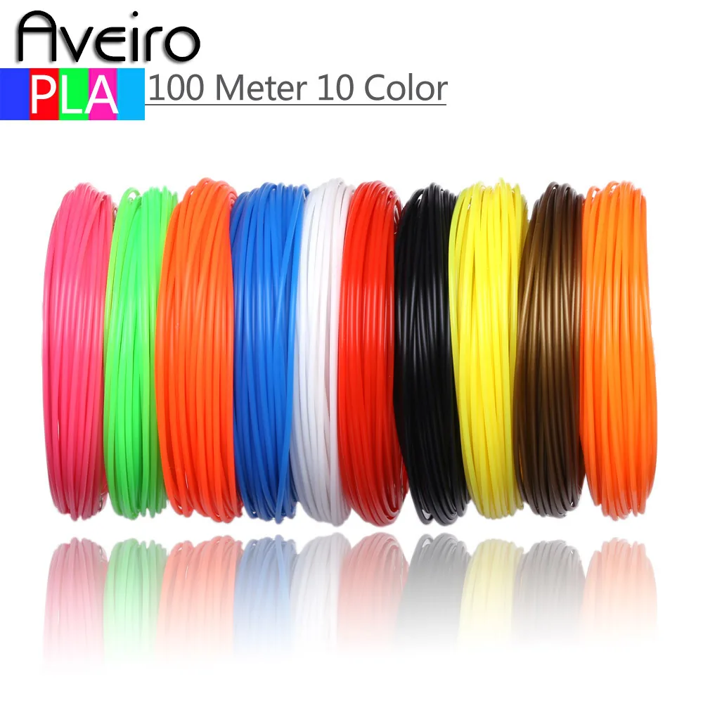 

New Arrival 3D Printing Pen PLA Printer Materials 10 Meter 10 Color 1.75MM Threads Plastic Filament For 3 D Drawing Pens