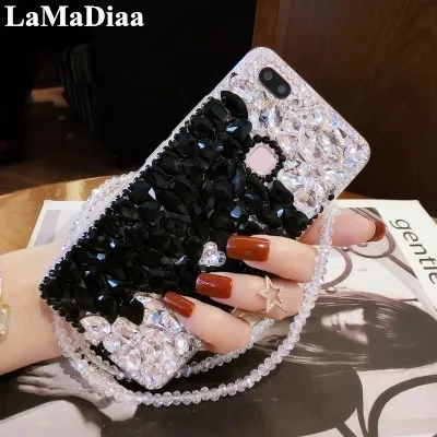 

LaMaDiaa Diamond Case Rhinestone Bling Cover Fundas Coque For Huawei P8 P9 P10 P20 P30 PLUS LiTE Mate10 20 Pro Lite Soft Cover