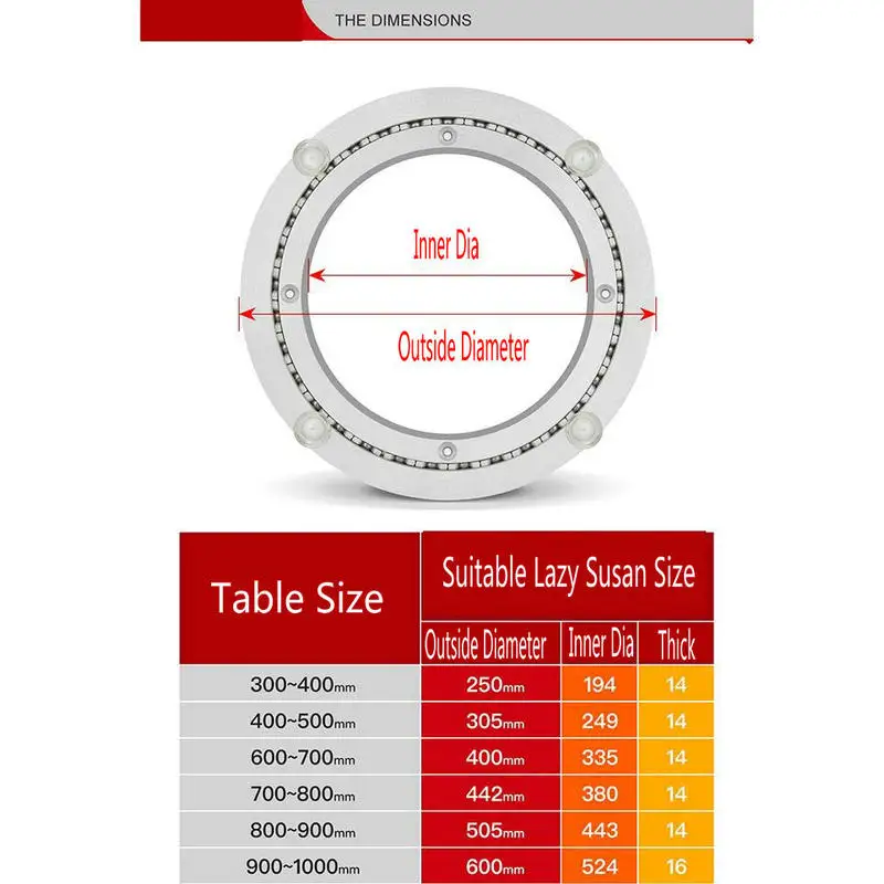 HQ BT1 HEAVY DUTT большой наконечник немой Ремень Гладкий Твердый алюминиевый сплав Lazy Susan поворотный стол поворотная пластина опорная база для круглого стола