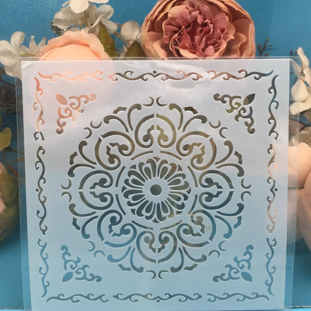 

5.9" Flower Circle DIY Craft Layering Stencils Wall Painting Scrapbooking Stamping Embossing Album Paper Card Template F5561