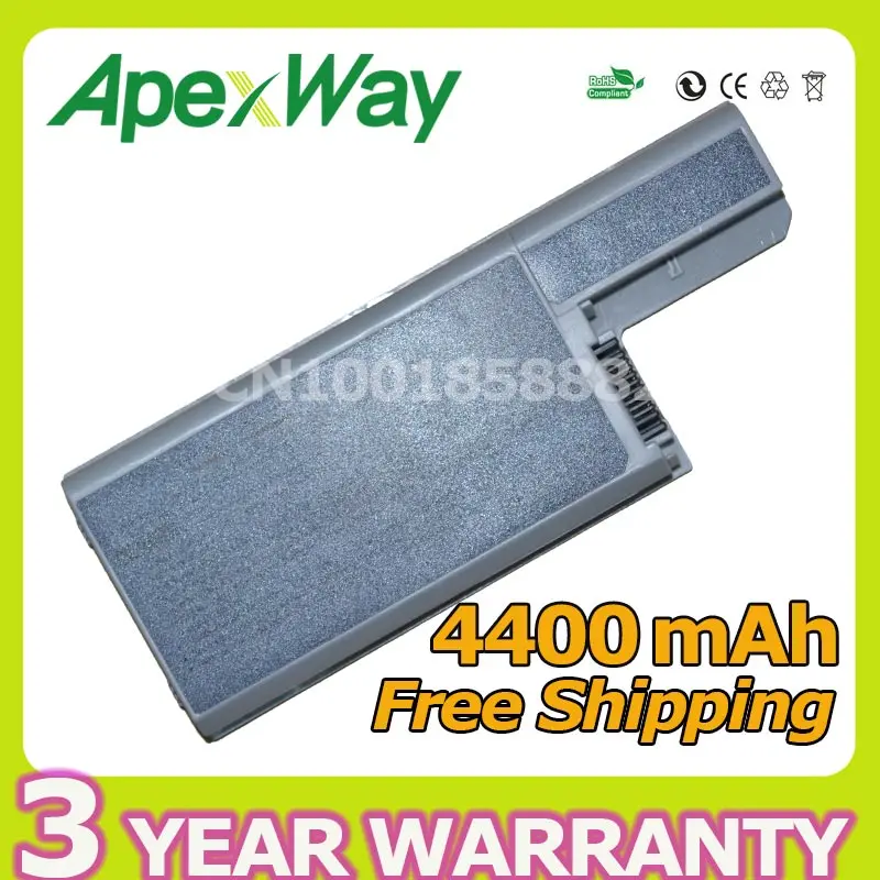 Аккумулятор Apexway для ноутбука Dell MM168 XD736 YD626 D531N D820 D830 M4300 M65 4400-451 DF192 DF230 DF249 FF232 GX047 10326