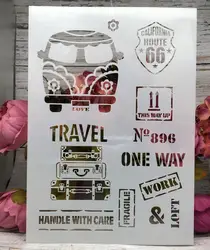 A4 шины Luaguage DIY наслоения Трафареты настенная живопись записки окраска тиснильный альбом декоративная открытка шаблон