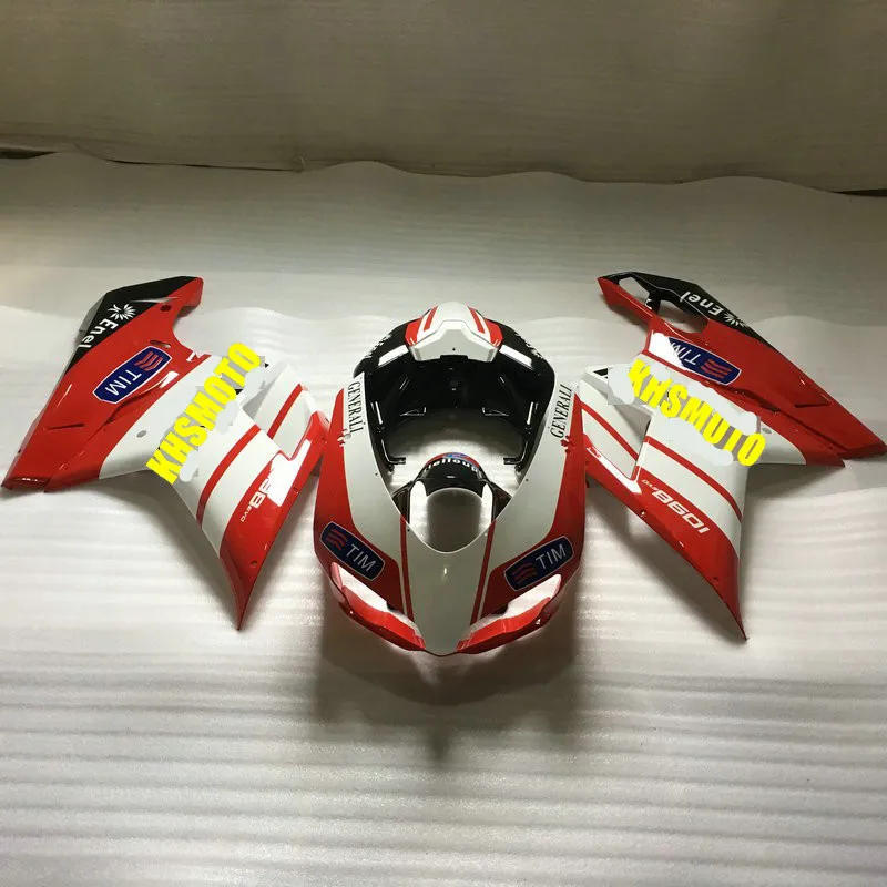 Набор обтекателей для литья под давлением DUCATI 848 1098 1198 08 09 Ducati ducati 2008 2009 ABS красные